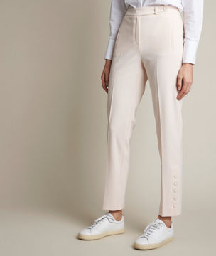 Picture of ERNESTO NUDE MICROFIBRE TROUSERS